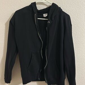 Black zip up hoodie, good condition, size S